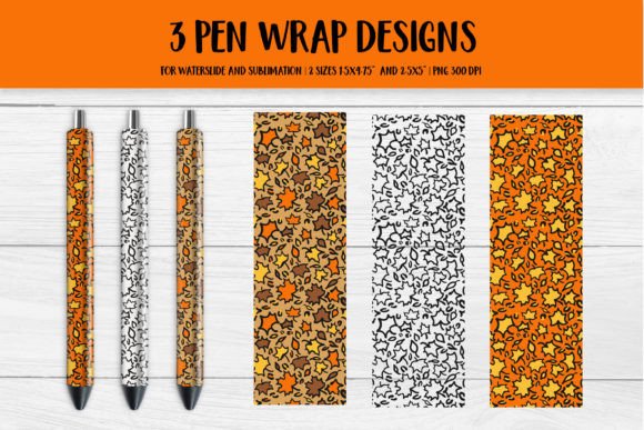 Download Fall Maple Leaves Leopard Pen Wrap - Wrap Collection