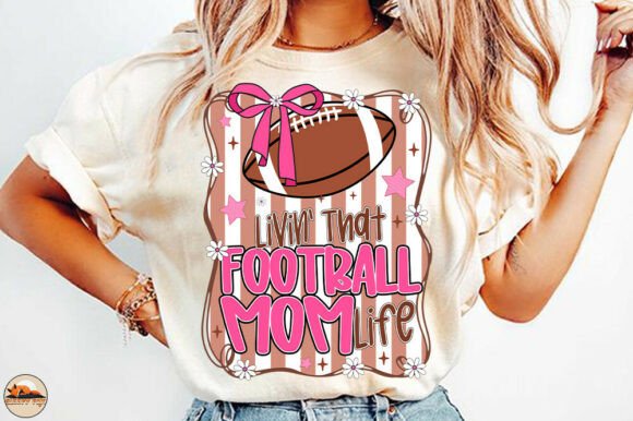 Download Livin That Football Mom Png, Pink Bow - Mom png Collection