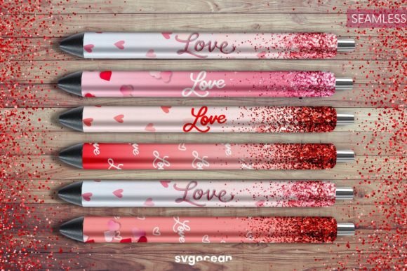 Download Valentines Pen Wraps Glitter Sublimation - Wrap Collection