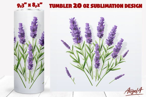 Download 3D Flower Tumbler Wrap / Purple Lavender - Wrap Collection