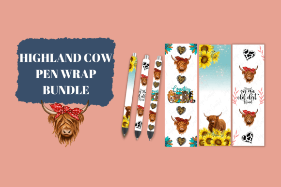 Download Highland Cow Pen Wrap Bundle - Wrap Collection