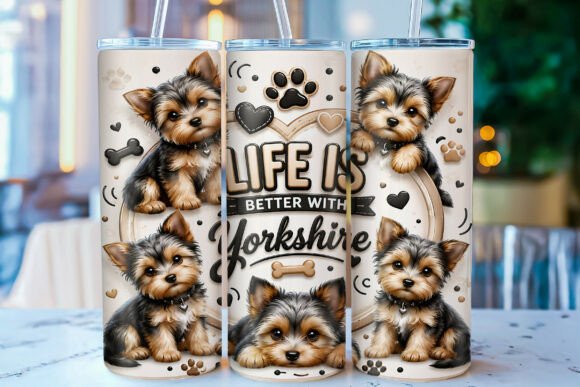Download Yorkshire Terrier 20oz Tumbler Wrap PNG - Wrap Collection