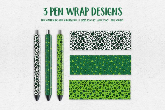 Download St. Patricks Day Leopard Pen Wrap PNG - Wrap Collection
