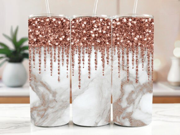 Download Bronze Metallic Marble Tumbler Wrap - Wrap Collection