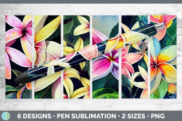 Download Plumerias Pen Wraps | Epoxy Sublimation - Wrap Collection