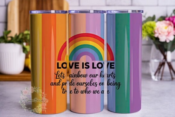 Download Love is Love Rainbow Pride Tumbler Wrap - Wrap Collection