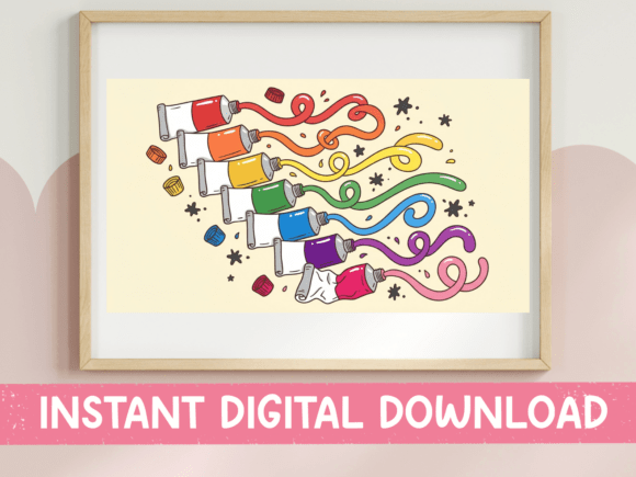 Download Rainbow Paint Tubes Heart Splash - Heart splash Collection