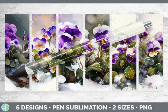 Download Snowy Violet Pen Wraps | Epoxy Sublimati - Wrap Collection