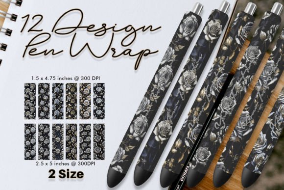 Download Roses Pen Wrap Bundle | Flower Pen Wrap - Wrap Collection