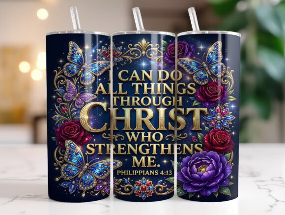 Download Christian Butterfly Tumbler Wrap PNG - Wrap Collection