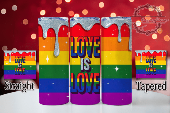 Download Love is Love LGBTQ Pride Tumbler Wrap - Wrap Collection