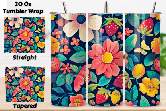 Download 3D Flowers Tumbler Sublimation Wrap PNG - Wrap Collection