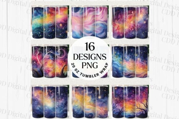 Download 16 Watercolor Tumbler Wraps Bundle - Wrap Collection