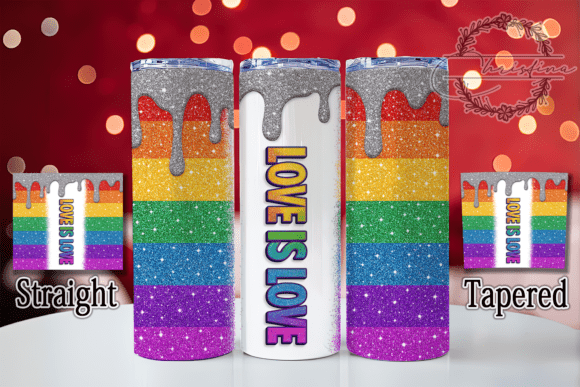 Download Love is Love LGBTQ Pride Tumbler Wrap - Wrap Collection