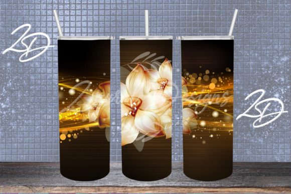 Download Ivory Flowers Tumbler Design Wrap - Wrap Collection