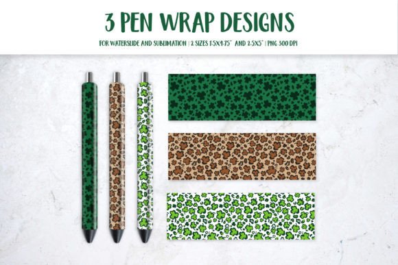 Download St. Patricks Day Leopard Pen Wrap - Wrap Collection