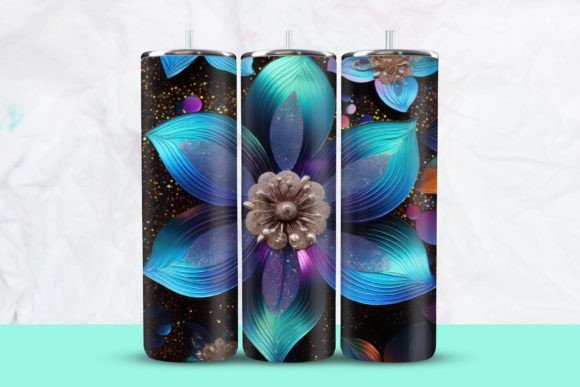 Download 3D Flower Tumbler Wrap - Wrap Collection