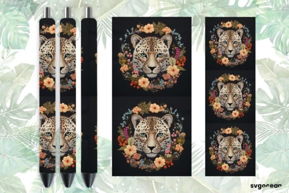 Download Embroidery Leopard Pen Wraps Sublimation - Wrap Collection