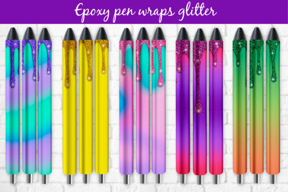 Download Epoxy Pen Wraps Sublimation Glitter Drip - Wrap Collection