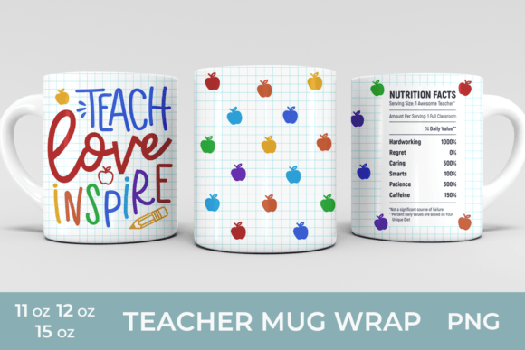 Download Teacher Sublimation Mug Wrap 11 Oz 15 Oz - Wrap Collection