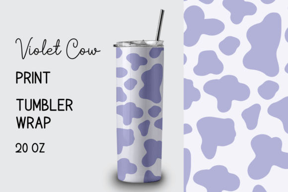 Download Violet Cow Print Tumbler Wrap 20 Oz - Wrap Collection