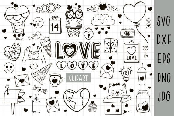 Download Love SVG Bundle, Heart Svg, Love Clipart - Love clipart Collection