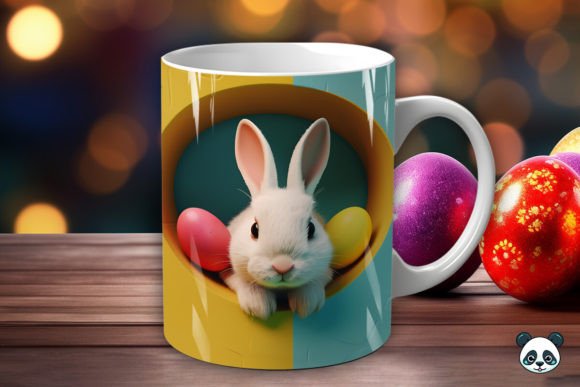 Download Rabbit &amp; Eggs 3D Easter Mug Wrap - Wrap Collection