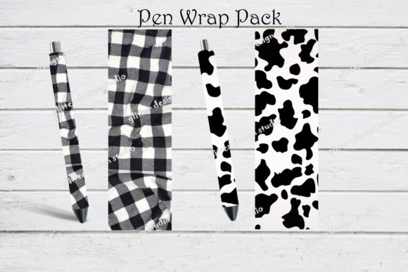 Download Black and White Pen Wraps,Personalized - Wrap Collection