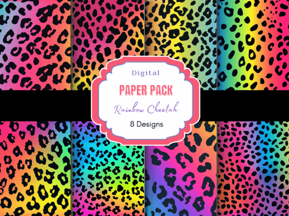 Download Rainbow Cheetah Leopard Print Digital - Cheetah Collection
