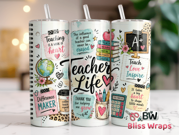 Download Teacher Life Tumbler Wrap PNG - Wrap Collection