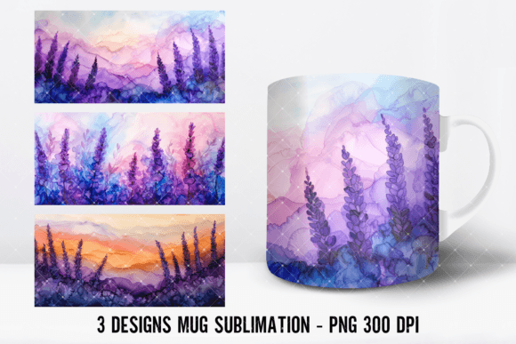 Download Lavender Alcohol Mug Wrap Designs - Wrap Collection