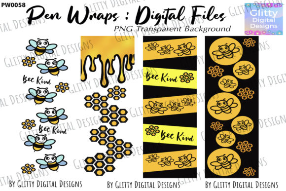 Download Bee Kind Pen Wraps 4 PNG Transparent - Wrap Collection