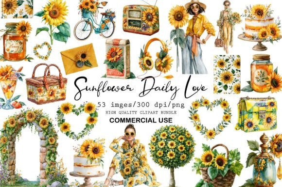 Download Watercolor Sunflower Daily Love Clipart - Love clipart Collection